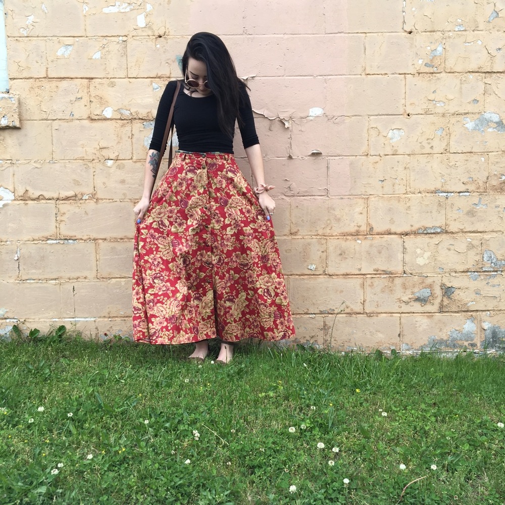 vintage Liz sport button up skirt